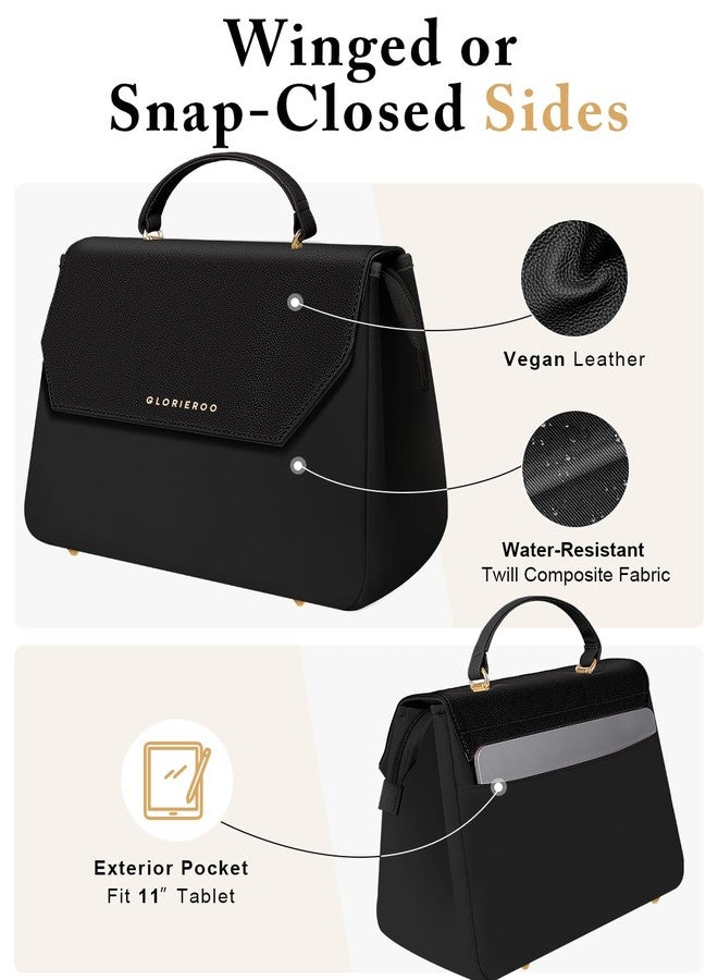 GLORIEROO Luxury Lunch Box Women - Adult Vegan Leather Lunch Bag with for Work - Image 5