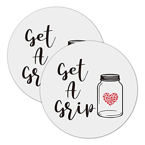 FTONENI Silicone Jar Opener Gripper Pad, Jar Grippers for Opening Jars, Get A Grip Rubber Bottle Opener Gripper Pad, Round Multi-Purpose Non Slip Heat Insulation Bottle Lid Openers for Seniors Kids 2 Pieces - Image 1