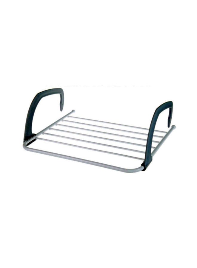 Foldable Telescopic Drying Shelf Rack White/Grey 540x340x150mm - Image 2