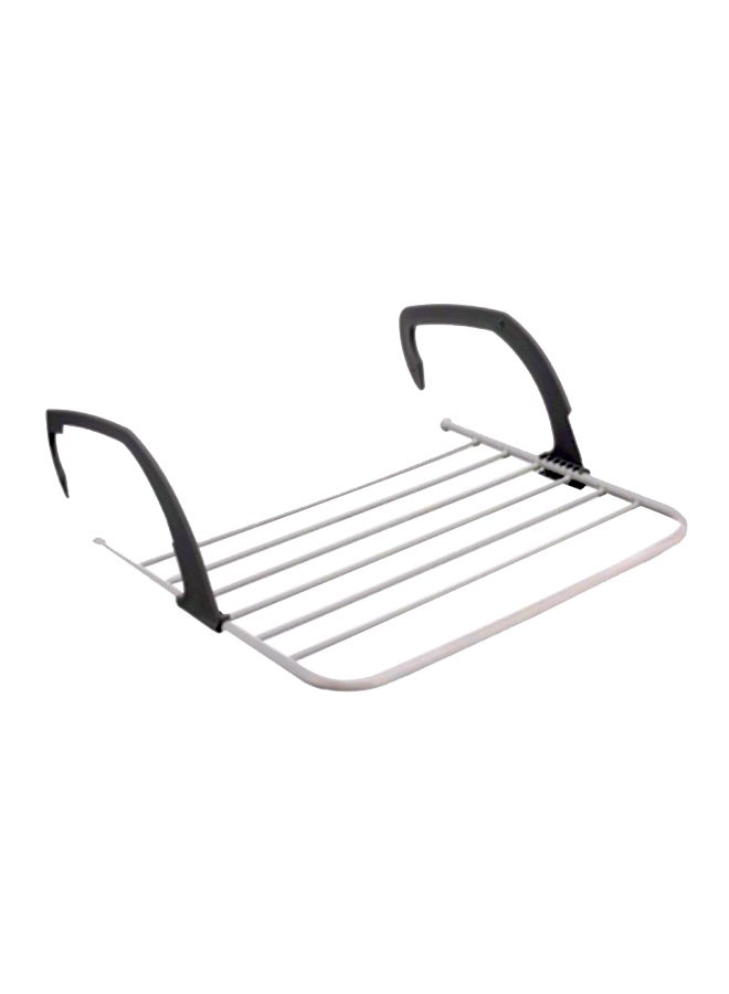 Foldable Telescopic Drying Shelf Rack White/Grey 540x340x150mm - Image 1