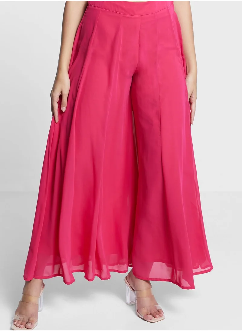 indya High Waist Flared Palazzo Pants