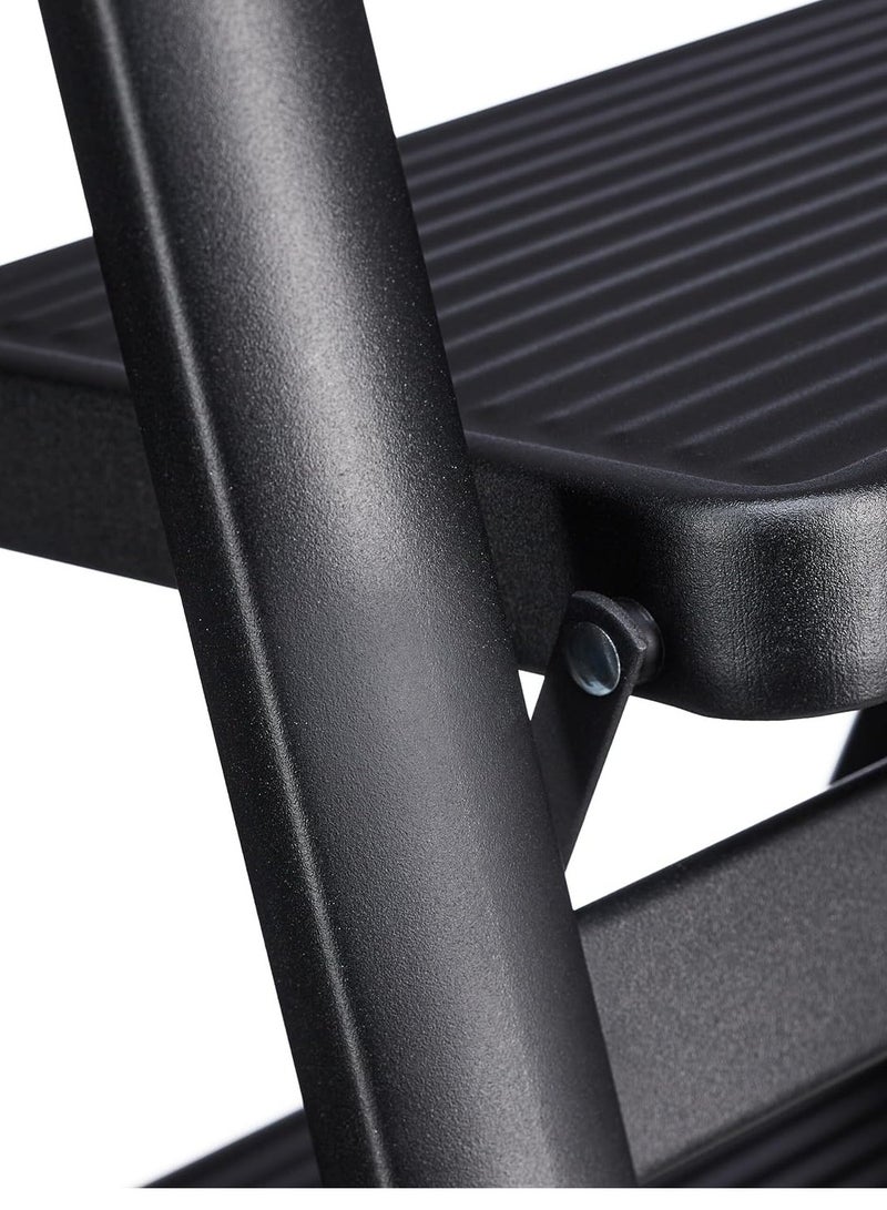 Cady One Portable folding 3 step ladder with extra wide anti-slip heavy duty steel pedal with hand grip - Image 5