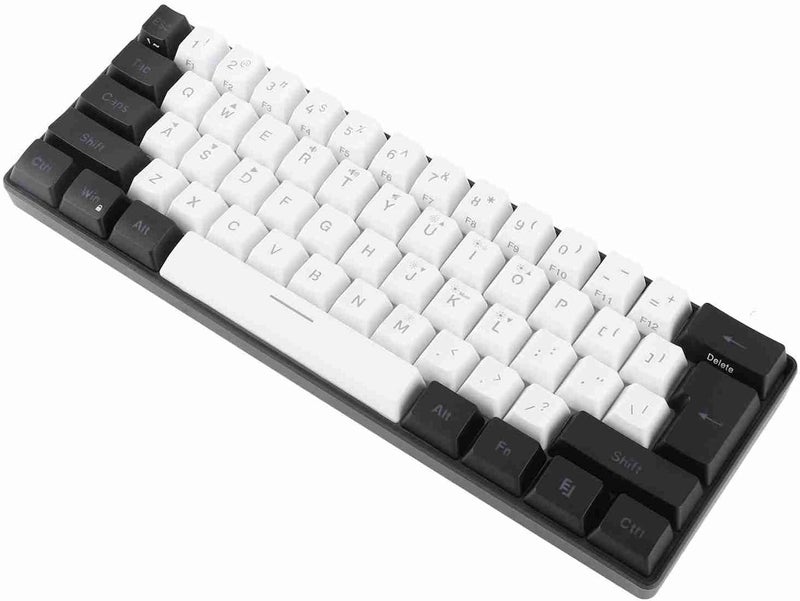 لوحة مفاتيح ميني RGB، لوحة مفاتيح ميني مدمجة للغاية بإضاءة خلفية RGB، لوحة مفاتيح للألعاب، لوحة مفاتيح مدمجة للغاية بـ 61 مفتاحًا RGB للمكتب وألعاب الكمبيوتر والكتابة والسفر (أبيض) - Image 5