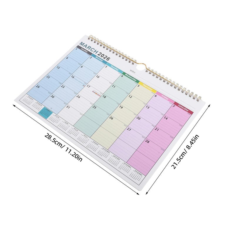 2025 2026 18 Month Wall Calendar with Thick Paper and Multinational Holidays for Home Office - Image 3