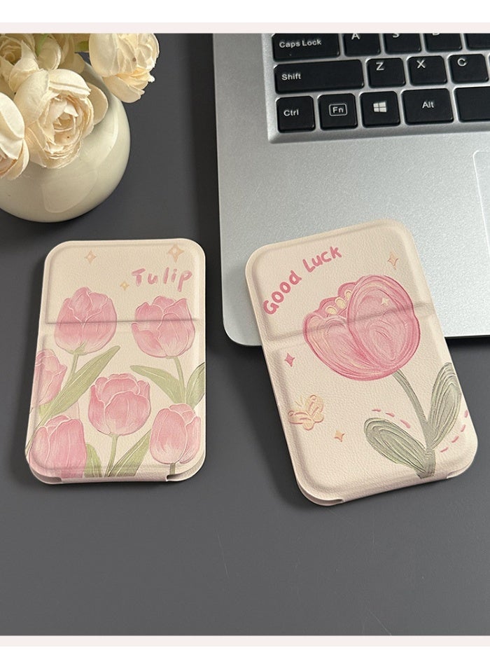 New Tulip-Shaped Cartoon High-Value Folding Mirror for Makeup Touch-Ups and Students - Image 4