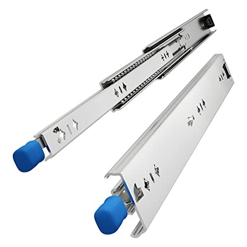 VADANIA 22" Heavy Duty Drawer Slide with Lock #VD2053, 2" Width Up to 233lb Load Capacity, 3-Fold Full Extension, Ball Bearing Lock-in & Lock-Out, Side Mount, 1-Pair - Image 1