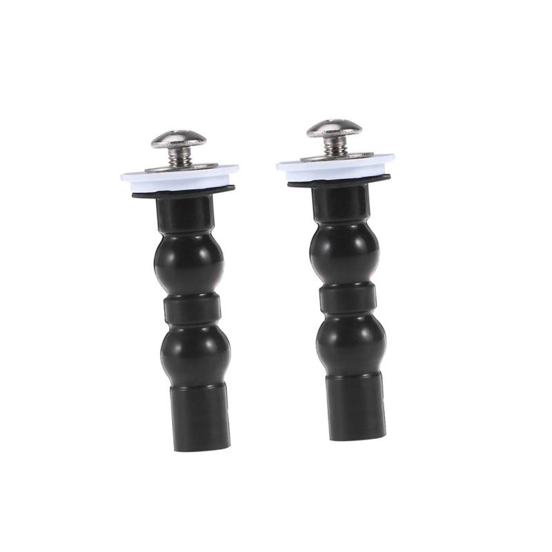 SHOWERORO 2Pcs Toilet Seat Expansion Screws with Rubber Pads Stainless Steel Fixing Bolts for Standard Toilet Lids Compact and Practical Replacement Kit - Image 1