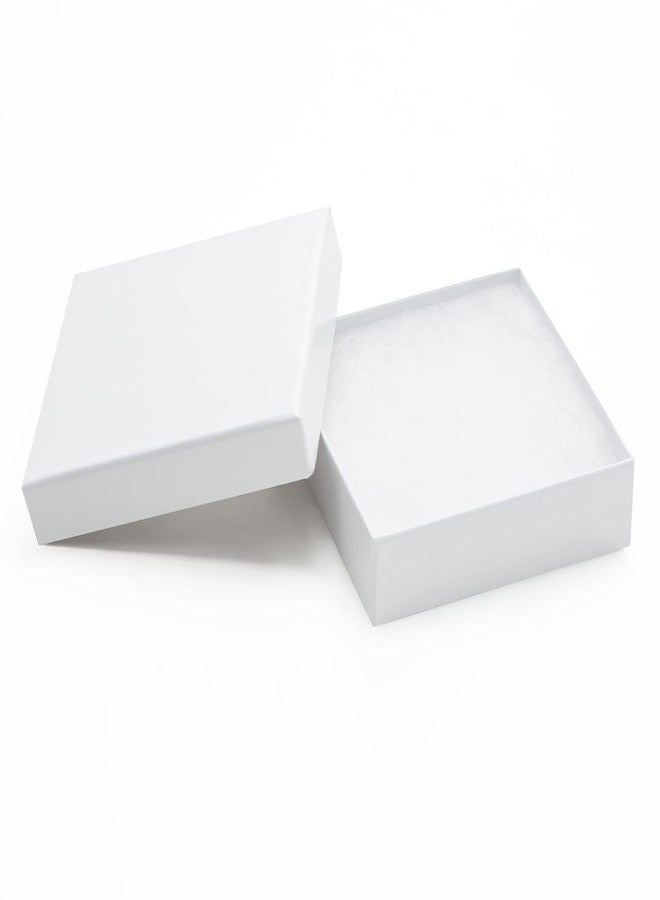 Magicool Hanger Magicool 20 Pack 3.5x3.5x1 Inch Cardboard Jewelry box Necklaces,Bracelets,Earrings,Small Gift Packaging,Jewelry Gift Boxes Lids Filled Cotton(White), 3.5x3.5x1 Inch (Pack of 20) - Image 1