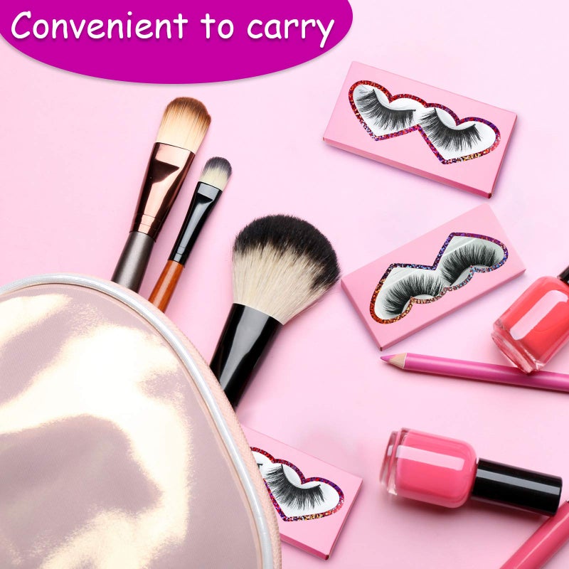 Maitys Maitys 60 Pieces Empty Eyelashes Packaging Box and Tray 30 Pieces Empty Eyelash Boxes Pink Lash Packaging Case with 30 Pieces Empty Eyelash Tray False Eyelashes Storage Container  - Image 5