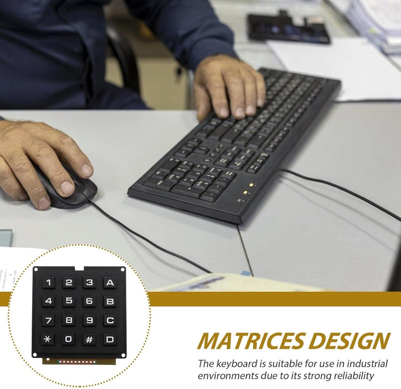 Uonlytech Matrix Array Keypad Module 4x4 16-Key Microcontroller Keyboard Button Switch for Industrial Electronics and Computer Accessories - Image 5