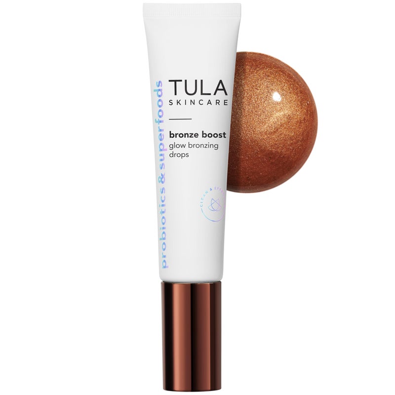 TULA Skin Care Bronze Boost Glow Bronzing Drops - Provides Natural Glow, Evens Skin Tone, Plumps and Hydrates Skin, Contains Niacinamide, Hyaluronic Acid and Green Tea, 1 Fl Oz. - Image 1