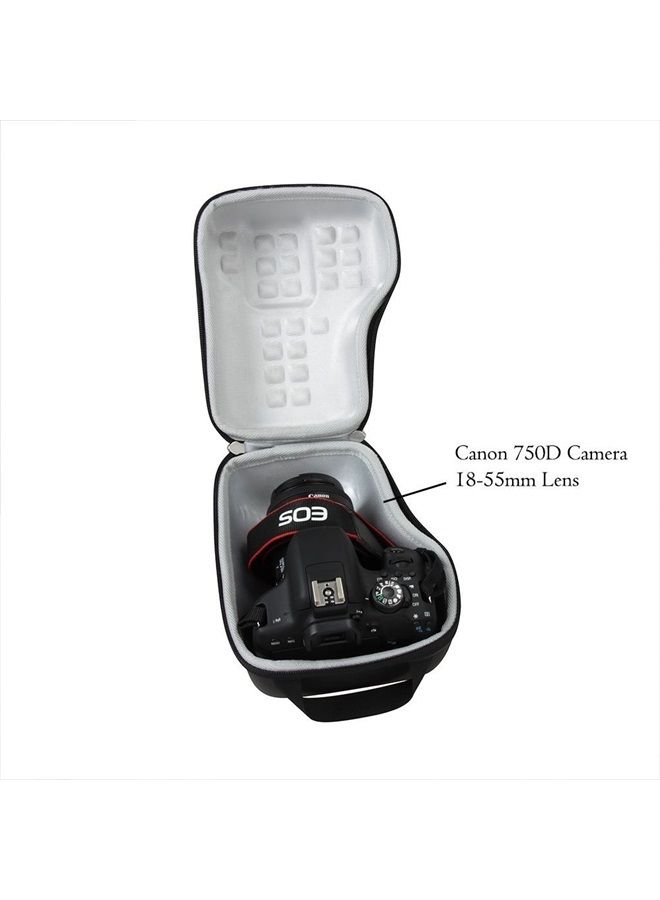 Hermitshell Hard Storage Carrying Travel Case Bag for Canon EOS T7 T8i 2000D 80D 70D 60D Rebel T6 1300D T6s 760D T6i 750D T5 1200D T5i 700D T4i 650D T3i 600D T3 1100D 18-200mm, 18-135mm, 15-85mm, 55-250mm DSLR Le - Image 5