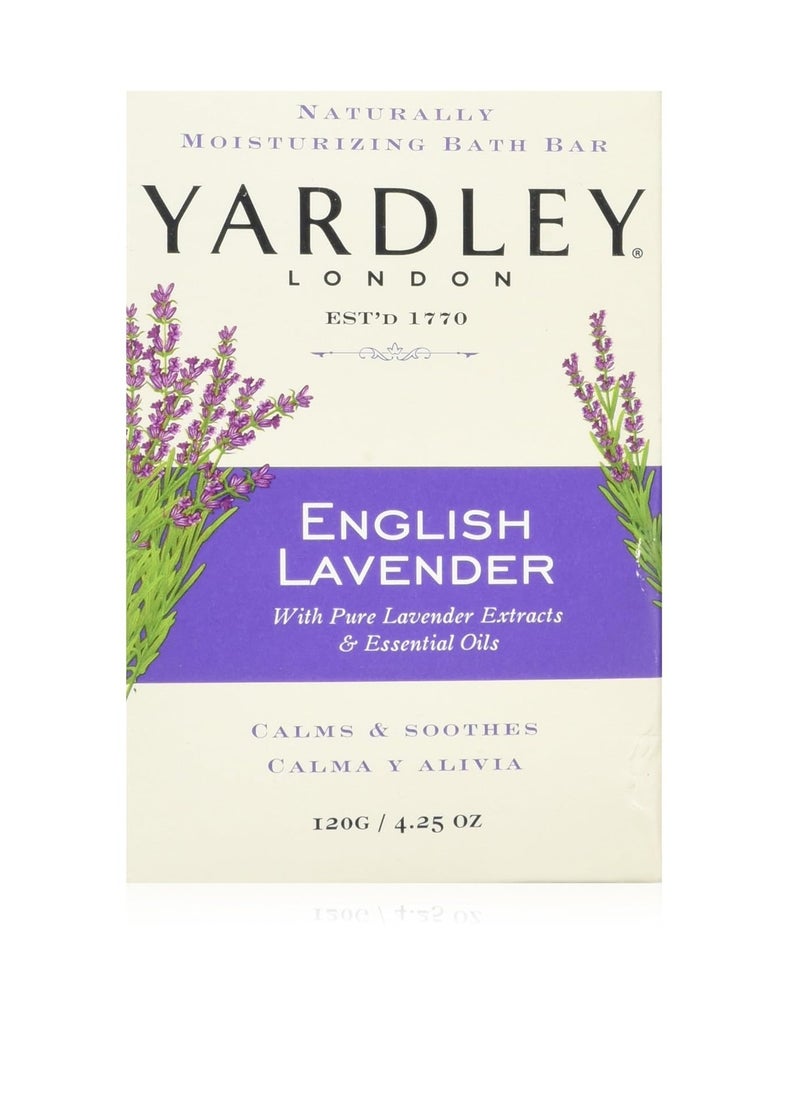 Yardley Yardley London English Lavender with Essential Oils Soap Bar, 4.25 oz Bar (Pack of 8)  - Image 1