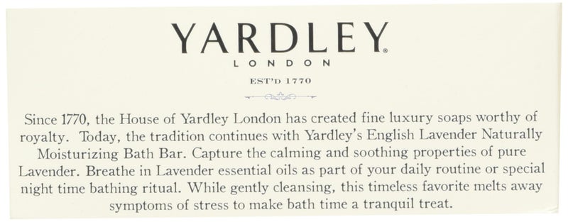 Yardley London English Lavender with Essential Oils Soap Bar, 4.25 oz Bar (Pack of 8) - Image 3