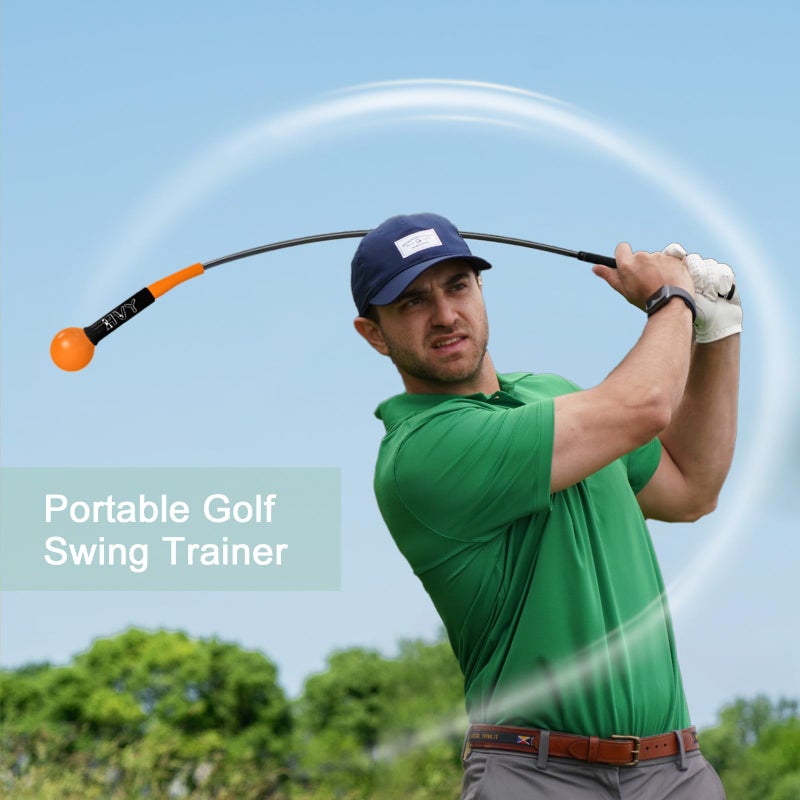 HVY Golf Swing Trainer,Golf Swing Training Aid for Improve Strength Tempo Balance and Flexibility,Golf Warm-Up Stick for Indoor&Outdoor Practice Chipping Hitting Golf Training Aid - Image 2