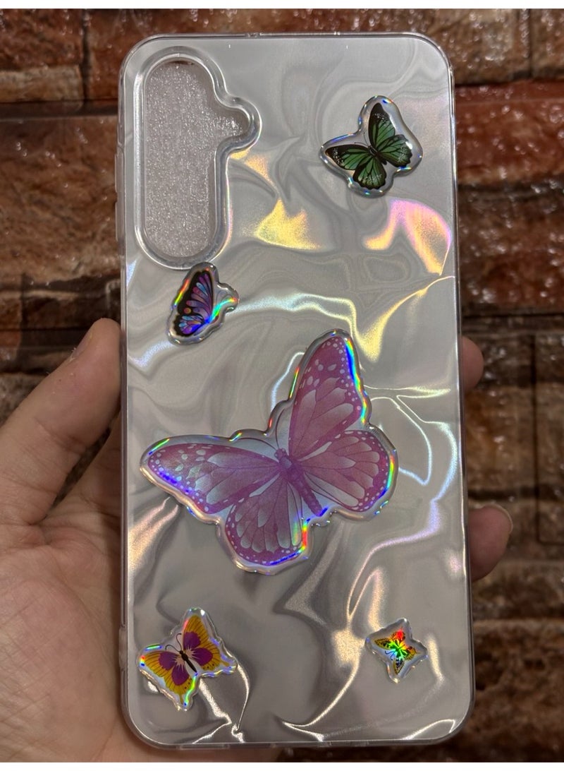 غطاء خلفي على شكل فراشة متوافق مع هاتف سامسونج A16