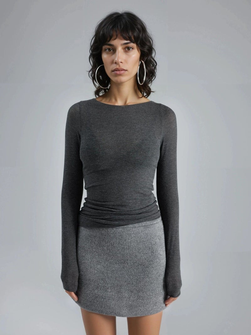 BUSEM Slim Fit Boat Neck Blouse - Image 5