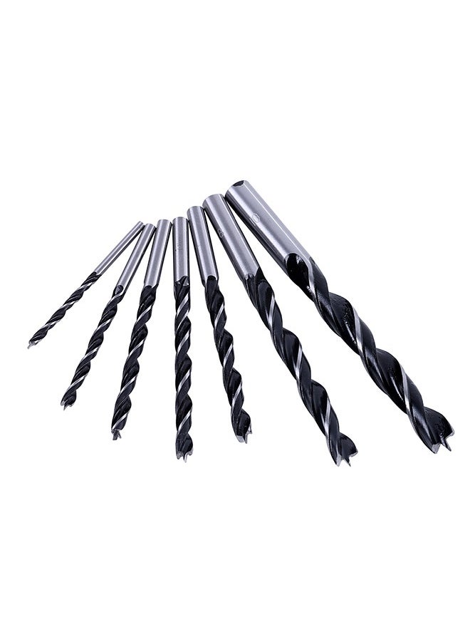 LAWAZIM - Wood Drill Bit Set - 7 Piece - Carbon Steel Twist Bits with Spiral Flute, Dual Cutting Edge, Round Shank, and Multi-Size Design - for Carpentry, Hardwood, Plywood, DIY, and Furniture Projects - Image 1