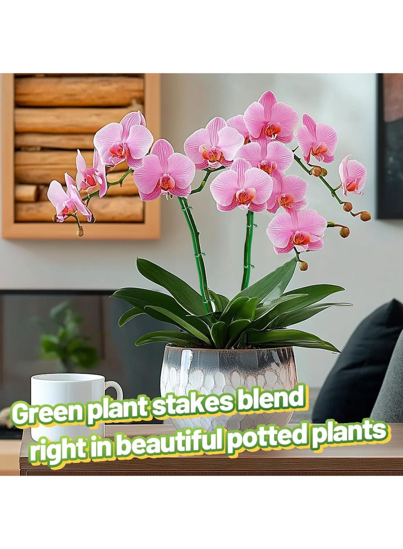 SYOSI 40ft Plant Stakes with 800 Ties – Bendable & Cuttable Green Orchid Stem Support Sticks for Indoor Potted Plants, Monsteras, Money Trees, and Beans (Green) - Image 4