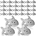 Zubebe 24 Pcs Shark Keychain Plush Shark Party Favors Bulk Mini Animal Stuffed Gifts for Kids Classroom School Baby Shower Sea Summer Ocean Birthday DecorationsGray - Image 2