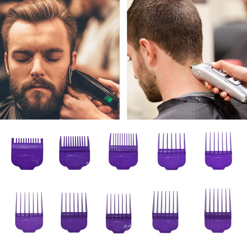 Vetmor Magnetic Clipper Guards Guide Comb Set Compatible with Andis Master Hair Clippers,Size form to 1/16 to 1 in,10pcs Purple - Image 3