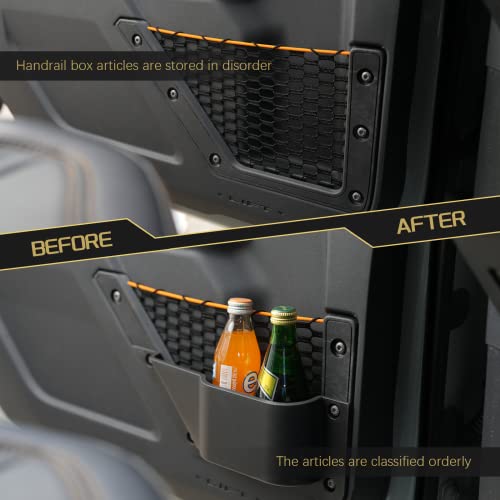 LitMiRaCle Front Door Storage Pockets Front Door Side Organizer Box Ford Bronco Storage Expansion Interior Accessories, Door Cup Holder, Compatible for Ford Bronco 2021-2025 2/4 doors，2 PCS - Image 2
