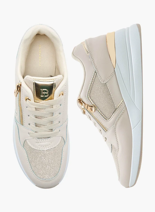 Flora Bella By Shoexpress Panelled Lace-Up Sneakers