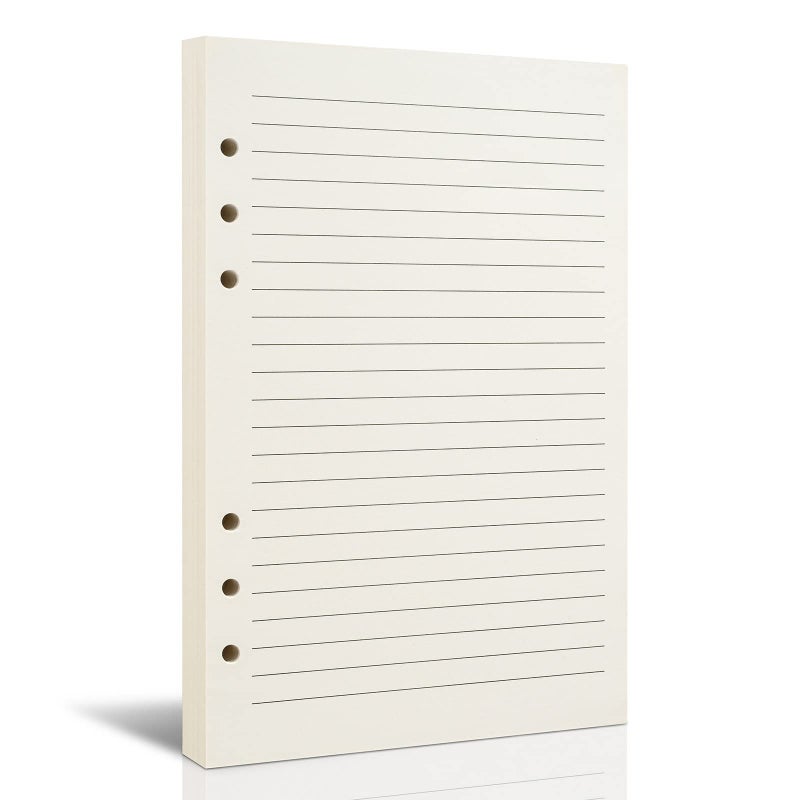 Tofun A5 Line Refill Paper, A5 Binder Refills for 6-Ring Binders Planner Traveller Journal Notebook Dairy, 8mm Ruled Filler Paper Insert, 80 Sheets 160 Pages, Lined - Image 1