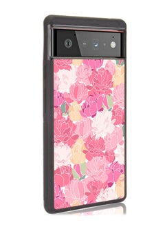 Okteq TPU Protection and Hybrid Rigid Clear Back Cover Case Roses for Google Pixel 6  - Image 3