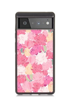 Okteq TPU Protection and Hybrid Rigid Clear Back Cover Case Roses for Google Pixel 6  - Image 2