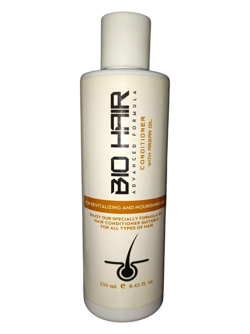 (Bio Hair) Natural Conditioner – Softness & Shine with Argan & Black Seed Extract – Sulfate Free 250ml I - Live Your Hair Tiara, More Appeal!!