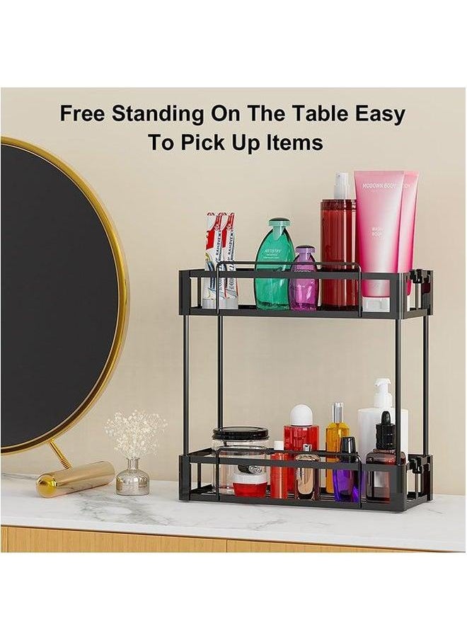 HOMESTAR 2-Tier Over Toilet Bathroom Organizer Storage The Tank Basket Metal Shelf Without Drilling  - Image 3