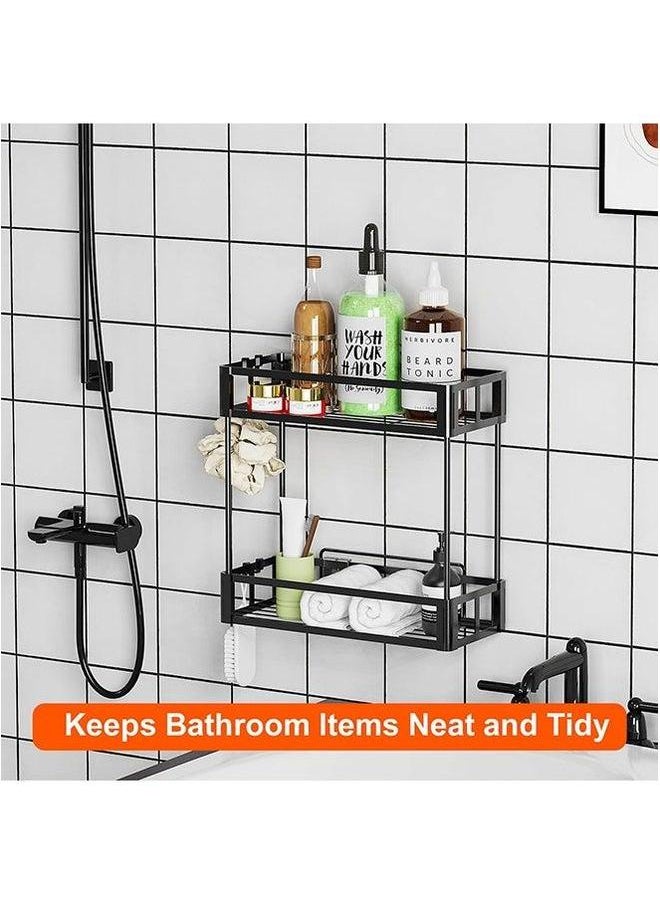 HOMESTAR 2-Tier Over Toilet Bathroom Organizer Storage The Tank Basket Metal Shelf Without Drilling  - Image 4