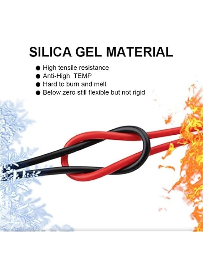 مشابك تمساح ثنائية لاختبار الأسلاك الكهربائية، أسلاك اختبار بطارية السيارة للعزل، لأسلاك الملتي متر، أسلاك قفز بمشابك تمساح بطول 3.3 قدم/1 متر، علبتين (أسود وأحمر) - Image 2