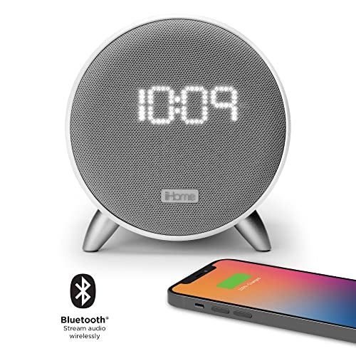 iHome Bluetooth Alarm Clock with 5W USB Charger, Dimmable LED Clock Display and Dual Alarms, Ideal for Bedroom, Home Office and Dorm Room - Image 4
