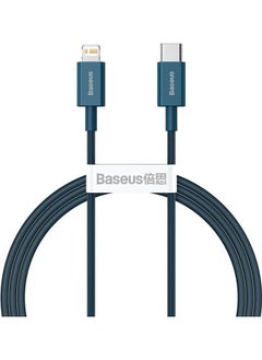 Superior Series Fast Charging Data Cable Type-C To Ip Pd 20W 1M Blue