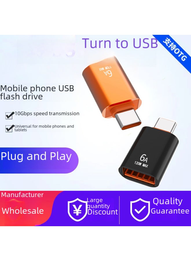 Usb 3.0 Type-c To Otg Adapter Suitable For Huawei Mobile Phone Memory Expansion Converter-Interface Form:C Revolution USB3.0 Silver Match (dust Cap) - Image 3