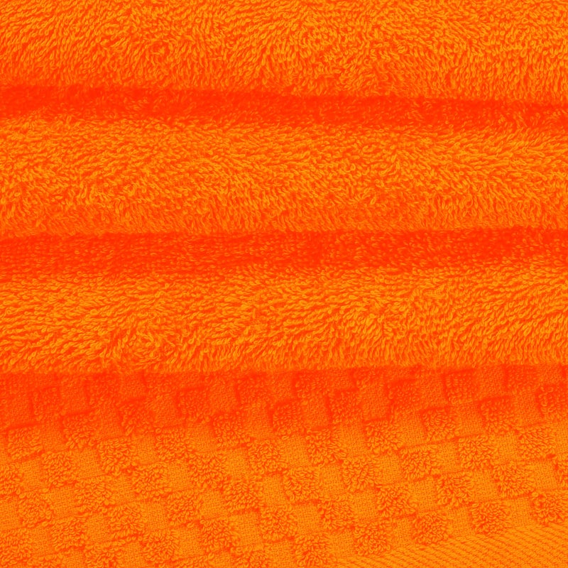 ملكي خاص MyOwn Premium Cotton 6 Pack Placel مجموعة للحمام يحتوي على 2 مناشف حمام 28 × 55 بوصة 2 مناشف اليد 16x24 بوصة و 2 غسل 12x12 بوصة مثالية كل يوم استخدام مضغوط وخفيف الوزن - برتقالي - Image 2