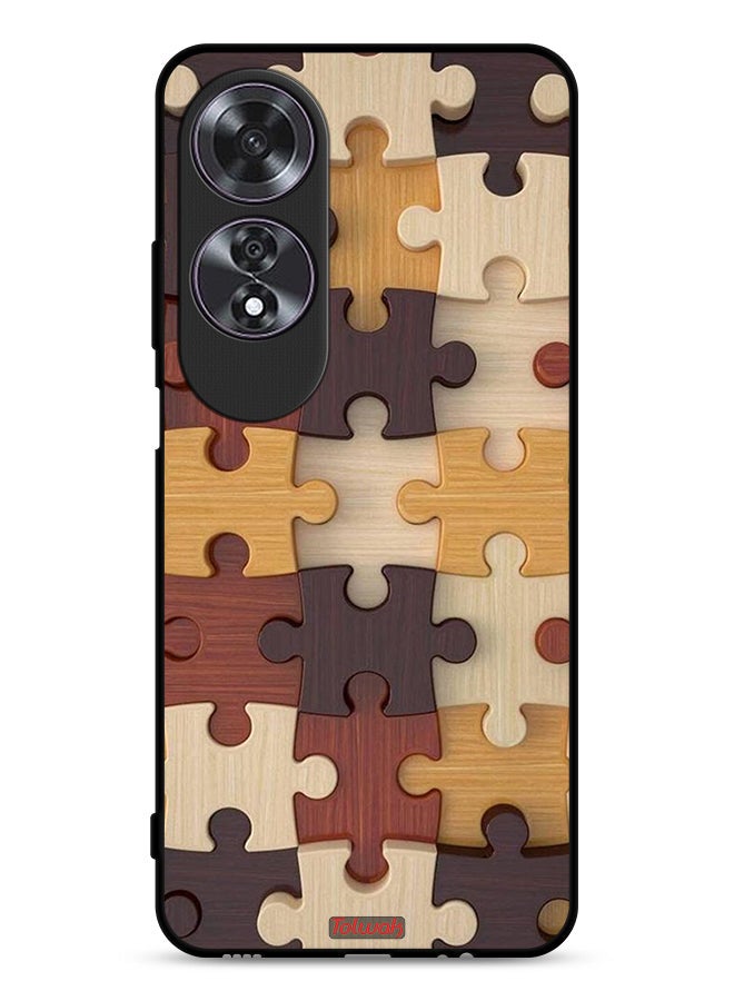 Tolwak Oppo A60 Protective Case Cover Wooden Pattern - Image 1