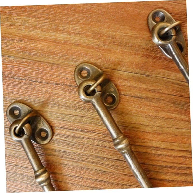 خطاف باب نحاسي عتيق، أجهزة متينة كلاسيكية للخزائن والنوافذ، سهل التركيب - Image 5