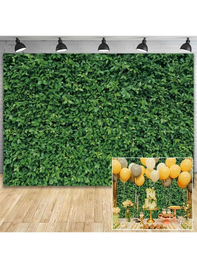 Msocio 7x5ft Durable Polyester Fabric Spring Greenery Leaves Grass Nature Photography Backdrop for Birthday Wedding Safari Dinosaur Baby Shower Party Decorations Background Portrait Photo Booth - Image 1