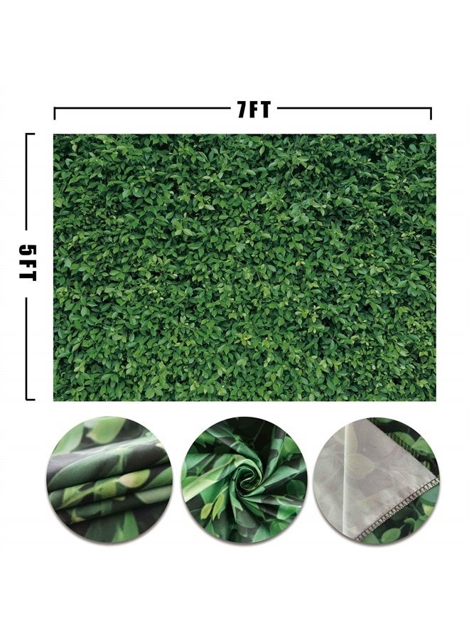 Msocio 7x5ft Durable Polyester Fabric Spring Greenery Leaves Grass Nature Photography Backdrop for Birthday Wedding Safari Dinosaur Baby Shower Party Decorations Background Portrait Photo Booth - Image 2