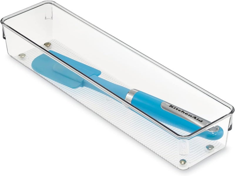 InterDesign iDesign ID52530ES منظم Linus D. البلاستيكي، بلاستيك، شفاف، عرض 32.6 × ارتفاع 7.8 × عمق 5.6 سم - Image 1