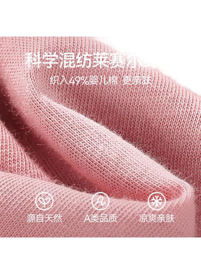 Red Bean طقم بيجامة للأطفال من هونغدو، ملابس منزلية للصبيان والبنات في الربيع والخريف، مقاومة للرطوبة، 3152 وردي ناعم، 165 - Image 1