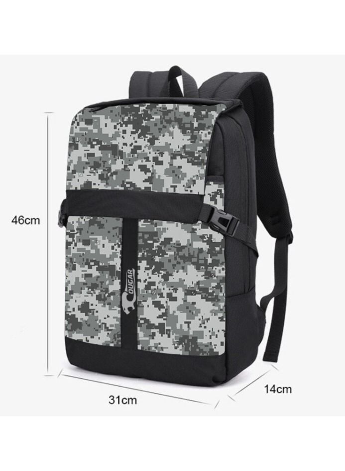 Cougar new fashion smart backpack for travel business conference high quality backpack bag up to 17" inch- S35 camouflage (black) - Image 1