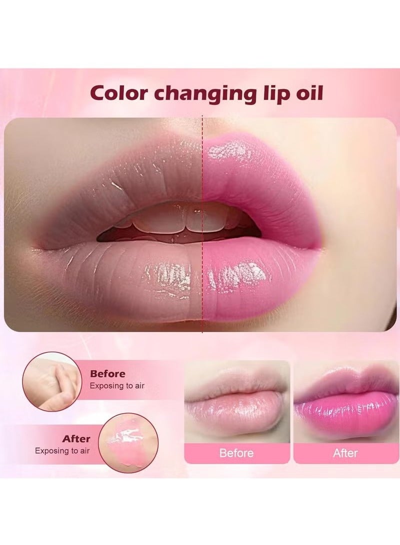 ibcccndc Pink Lip Serum Plumper, Colour Changing Lip Gloss, Magic Colour Changing Lip Gloss, Hydrating Pink Lip Plumper, Pink Lip Serum Lip Tint, Valentine's Day Gift for Moisture and Reduces Fine Lines - Image 3