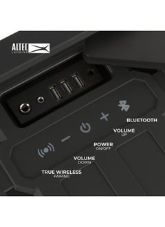 Sonic Boom - Waterproof Bluetooth Speaker with Phone Charger, IP67 Outdoor Speaker, 3 USB Charging Ports, 50 Foot Range & 20 Hours Battery Life