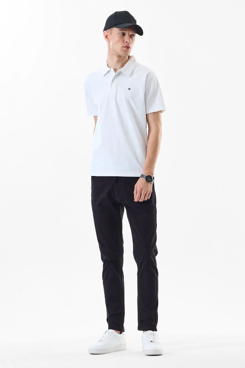 Snitch Black Slim Fit Five Pocket Denim Trousers for Men | Best Price UAE