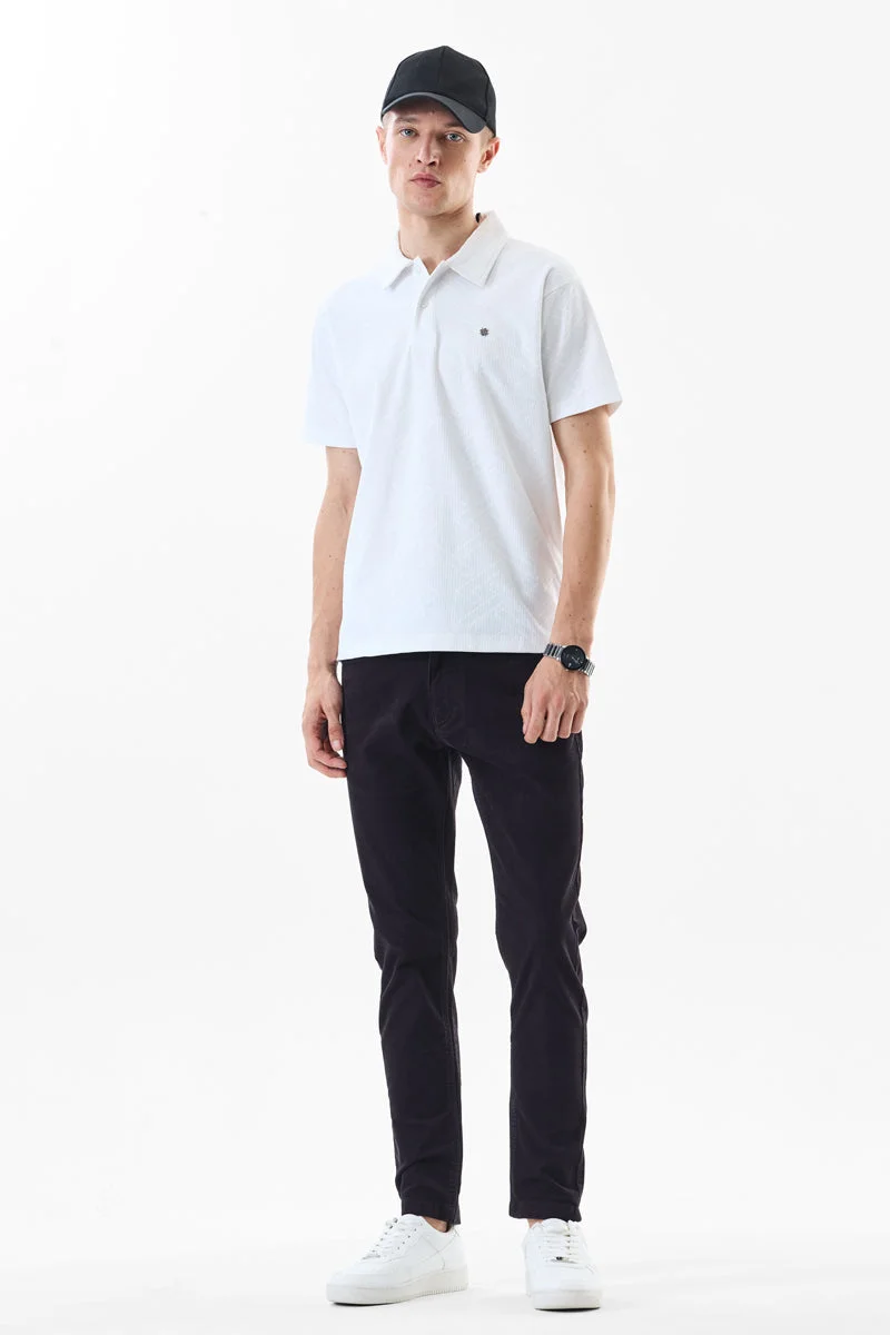 Snitch Black Slim Fit Five Pocket Denim Trousers for Men | Best Price UAE