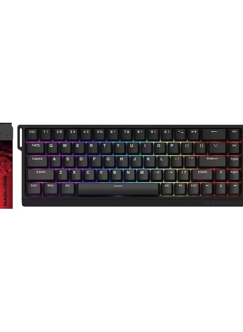 MADLIONS Madlions Mad 68 HE Mechanical Gaming Keyboard with Magnetic Switches, 16M Color RGB Lighting, 8000Hz Rapid Switching Technology, 0.02mm Tactile Keys, 68 Keys for FPS Gaming, Black  - Image 1